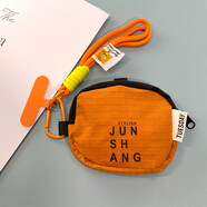 漫步者花再手機殼掛繩airpods藍牙耳機收納包鑰匙扣適用蘋(píng)果小米漫步者華為v 橙色標簽短繩橙色格紋JUN+