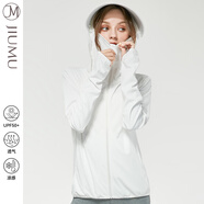 玖慕（JIUMU）防曬衣女士防紫外線皮膚衣夏季戶外騎車連帽輕薄外套防曬服防曬衫