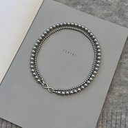 卓麥 雙層疊戴長(cháng)款珍珠毛衣鏈一款多戴長(cháng)款可拆卸微鑲8字扣仿珍珠項鏈 雙層疊戴長(cháng)款珍珠毛衣鏈-灰色款