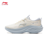 李寧（LI-NING）【劉詩(shī)雯同款】凌波休閑慢跑鞋女鞋25夏季時(shí)尚透氣舒適回彈運(yùn)動(dòng)鞋 云霧白-1 37.5
