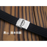 K西歐適配手表帶 EFR-303 517 500 MTP-1374D劍魚橡膠表鏈20mm 黑帶銀扣 24mm
