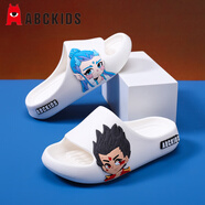 ABC KIDS兒童涼拖鞋男童女童家居一字拖外穿敖丙哪吒8641 白色 32-33