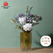 愛(ài)已裝糖假花擺件仿真花北歐風(fēng)高檔手捧花塑料花客廳餐桌裝飾大麗花束