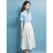 歐迪惠（Oudihui）連衣裙女裝夏季2025新款洋氣減齡時(shí)尚小個(gè)子搭配一整套襯衫套裝裙 套裝 L