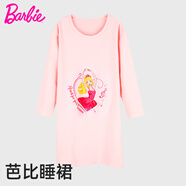 芭比女童睡裙小女孩春秋薄款家居裙女寶寶長(cháng)袖裙子連衣裙家居服夏裙