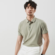 富紳（Virtue）夏季索羅娜涼爽親膚短袖POLO衫男士商務(wù)休閑透氣保羅衫 雅綠 M (100-120斤)
