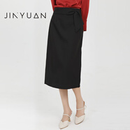 金苑包臀半身裙女2024新款秋季設計感氣質(zhì)中長(cháng)款西裝裙子B243105 黑色 L