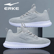 鴻星爾克（ERKE）男鞋2025新款夏季透氣網(wǎng)面跑步鞋男款網(wǎng)鞋薄款休閑鞋軟底運(yùn)動(dòng)鞋子 淺灰（網(wǎng)面款）4126 42
