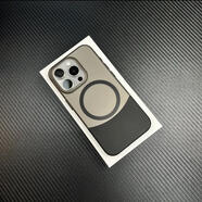 浩時(shí)池新款上下插拼適用蘋果15promax磨砂iPhone5Pro拼接手機(jī)殼14pm磁吸 透色磨砂款黑色-磁吸款上下插拼 iPhone15ProMax