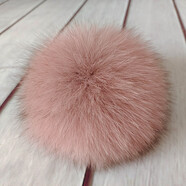 犇狐帽子毛球配件狐貍毛絨球diy手工材料服裝鞋包飾品帽頂超大毛毛球 胭脂 一個(gè)(優(yōu)質(zhì)狐貍毛)