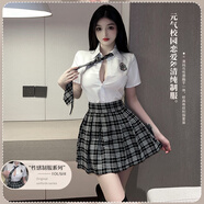 梵佳宜情趣內衣女仆裝誘惑純欲撩人夫妻刺激性感cosplay角色扮演日系 性感學(xué)姐制服裙（帶T褲+同款襪） 均碼80-120斤可穿