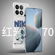 moweisi紅米k70/k70pro手機殼k70E無(wú)邊框手機套薄半包透明硬殼男女保護套半包磨砂防摔 紅米k70/k70pro通用黑勾史迪奇