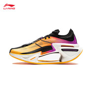 李寧（LI-NING）絕影3.0?弜一體輕量高回彈減震防滑耐磨馬拉松跑步鞋彈速跑鞋 黑色/熒光芒橙-2 41.5