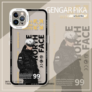 飛克斯 蘋(píng)果11手機殼 iphone11Promax/蘋(píng)果6s保護套透明硅膠天使眼鏡頭全包防摔漸變動(dòng)漫卡通咒術(shù)回戰軟 蘋(píng)果11TS132雙箭頭五條悟