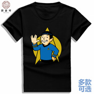 妙優(yōu)可（MIAO YOUKE）輻射避難所星際迷航瓦肯人斯波克圓領(lǐng) 棉短袖t恤衫半袖上衣服 02 S