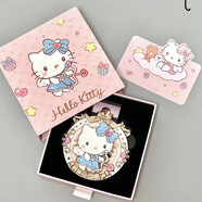 凱蒂貓HelloKittyHello kitty獎牌Keep愛神貼貼凱蒂貓獎牌卡通可愛三麗鷗周邊七夕 Hello kitty藍色凱蒂貓獎牌