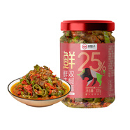川娃子蒜蓉辣椒醬 下飯菜 拌面拌飯醬 剁椒醬 辣醬 25%肉含量雙椒醬200g