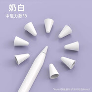 趣器屋手機(jī)觸屏筆電容筆通用蘋果ipad觸控筆適用于華為平板小米5vivo聯(lián)想小新安卓手機(jī)尖頭手寫筆觸碰寫 白色ipad電容筆尖套-（不含筆）8個(gè)裝