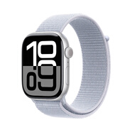Apple Watch Series 10 智能手表46毫米銀色鋁金屬表殼青云色回環(huán)式表帶京補(bǔ)合約【GPS】