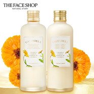 菲詩小鋪（THE FACE SHOP）THE FACE SHOP金盞花清潤(rùn)舒緩修護(hù)精粹乳大米保濕護(hù)膚乳液面霜套 金盞花清潤(rùn)( 精萃水+乳 )
