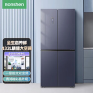 容聲432L變頻一級十字門(mén)冰箱風(fēng)冷玻璃BCD-432WD11FPC全空間凈化三包機