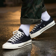 匡威（Converse）低幫帆布鞋男鞋女鞋 黑色運動板鞋 透氣休閑鞋子  36