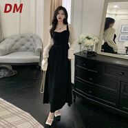 DALEY MODE收腰背帶連衣裙女2025新款春夏外搭修身顯瘦防曬衣兩件套百搭顯瘦 兩件套裝 M 【建議80-100斤】