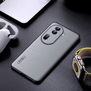 圣鱷適用  opporeno11手機(jī)殼新款皮紋全包保護(hù)套reno11pro防摔pro 商務(wù)男女外殼 【高級灰】 OPPO Reno 11