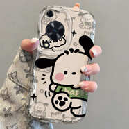 貓漫尖【抖音同款全貼合】線(xiàn)條狗狗華為暢享70手機殼FGD-AL00防摔硅膠時(shí)尚潮可愛(ài)女款全包 透明奶油紋-Hello帕恰狗 華為暢享70【無(wú)膜】