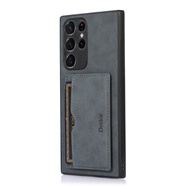 薏和善新款卡包適用三星note20手機(jī)殼可放收納卡片照片S21ultra帶卡包支架s20復(fù)古簡(jiǎn)約支架卡套一體手機(jī) 復(fù)古皮紋單卡支架后蓋深灰色 三星GalaxyNote20 Ultra