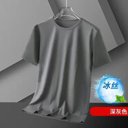 嘉曄（JIAYE）網(wǎng)眼T恤男薄款冰絲短袖t恤男士打底衫運動(dòng)衣服 鐵灰色 XL