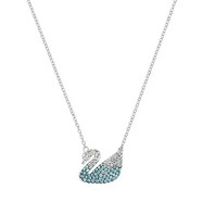SWAROVSKI 施華洛世奇項鏈經(jīng)典款天鵝水晶鎖骨毛衣鏈 生日七夕禮物送女友 大號漸變藍天鵝 5512095