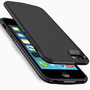 優(yōu)速騰適用蘋果5s背夾電池iPhoneSE手機殼無線充電寶se2輕薄全包se3電源 蘋果se第一代 炫酷黑4000mAh