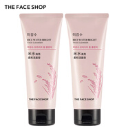 菲詩小鋪（The Face Shop）大米水調(diào)理保濕水乳晶透保濕柔膚水乳滋潤補水柔膚水組合 ( 2支裝-大米洗面奶 )