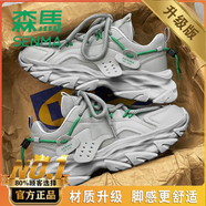森馬（senma）男鞋2025秋季新款網(wǎng)面透氣休閑輕便運(yùn)動(dòng)鞋青少年厚底增高老爹鞋男 灰色（升級(jí)版） 36