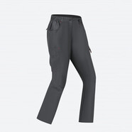 迪卡儂（DECATHLON）速干褲男女戶(hù)外長(cháng)褲徒步褲子快干登山透氣彈力 TREK100 黑灰色-女款-2025年新 36