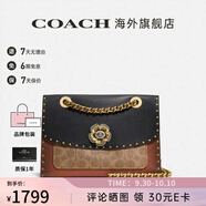 COACH/蔻馳 官方授權 女士Parker山茶花單肩斜挎包單肩包情人節禮物 黑色多色C4659B4M2