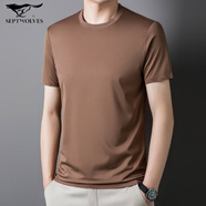 七匹狼夾克專(zhuān)家桑蠶絲冰·絲無(wú)痕 短袖T恤男2025夏季新款薄款圓領(lǐng)體恤休閑涼爽半 卡其色 S 165