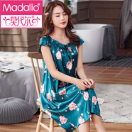 莫代爾新款真絲睡衣睡裙女夏季輕薄款中長(cháng)款連衣裙加肥婆休閑無(wú)袖寬吊帶 423# XXL【建議140-160斤】