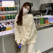 與欣2023新款毛衣冬款女冬季秋新款設(shè)計感小眾小個子寬松加厚針織衫 上衣【單件】 均碼【可備注碼數(shù)】
