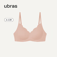 ubras花瓣杯軟支撐文胸罩細(xì)肩帶女士?jī)?nèi)衣女無(wú)鋼圈聚攏桃粉沙-背勾M