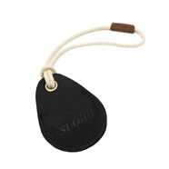 LVZHUYE適用airtag保護(hù)套真皮掛繩創(chuàng)意皮套蘋果airtags寵物兒童防丟定位防丟保護(hù)殼 airtag套【瘋馬皮】黑色