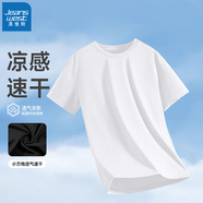 真維斯（Jeanswest）短袖t恤男士夏季新款圓領(lǐng)休閑百搭潮流純色打底衫體恤男女同款 白色 （速干） 4XL