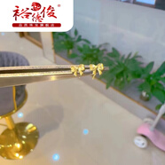 裕德俊18K黃金小耳釘蝴蝶結(jié)女迷你蝴蝶結(jié)耳線簡(jiǎn)約小巧時(shí)尚au750彩金耳飾 蝴蝶結(jié)耳釘
