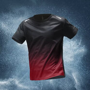 南極人速干T恤男短袖冰絲速干衣夏季薄款寬松快干運動(dòng)健身訓練跑步衣服 紅色 5XL