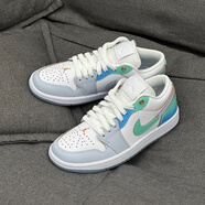 耐克（NIKE）aj1女鞋 Air Jordan 1 Low 女款低幫白藍(lán)低幫復(fù)古運(yùn)動(dòng)休閑籃球鞋  FN8899-131 白藍(lán) 39