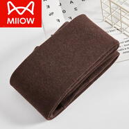 貓人（MiiOW）純棉抗起球春秋冬季連褲襪加肥加大碼咖啡深灰色踩腳打底褲襪女秋 230克加簿絨(10-20℃)深咖啡 均碼 (80-115斤)連襪
