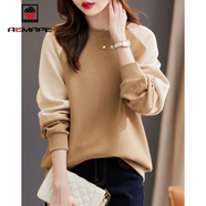 AEMAPE時(shí)尚休閑衛衣女寬松2025春秋季新款韓版設計感百搭少女印花外套 S03卡其色 春秋款 M