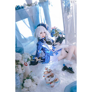 橙芯樂(lè)園芙寧娜cos服 cos服芙卡洛斯楓丹水神動(dòng)漫游戲二次元網(wǎng)游 cos服+假發(fā)+高幫靴子(備注)+武器 L