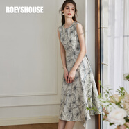 ROEYSHOUSE羅衣優(yōu)雅新款夏季氣質(zhì)無(wú)袖提花連衣裙女春夏新款氣質(zhì)大擺裙10236 花色 L （建議拍前聯(lián)系客服確認(rèn)哦）